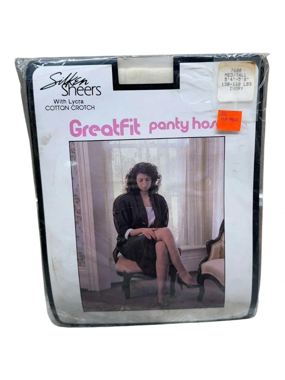 Vintage GreatFit Pantyhose Silken Sheers Med/Tall Ivory